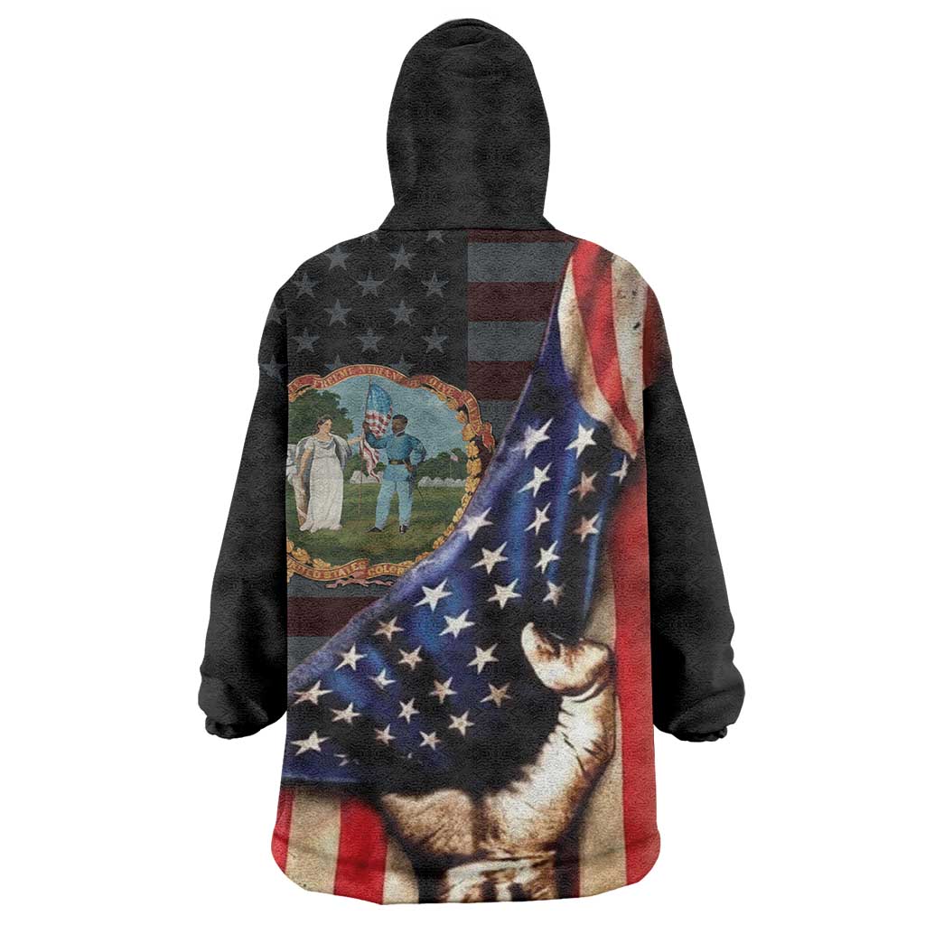 3rd United States Colored Troops Kid Wearable Blanket Hoodie Flag of Freedom - African Pride