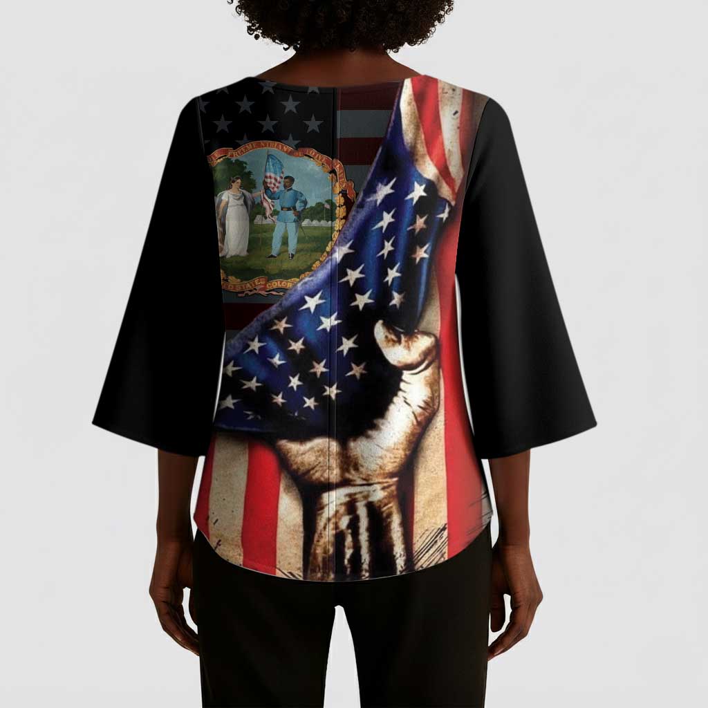 3rd United States Colored Troops Kimono Sleeve Blouse Flag of Freedom - African Pride