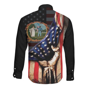 3rd United States Colored Troops Long Sleeve Button Shirt Flag of Freedom - African Pride