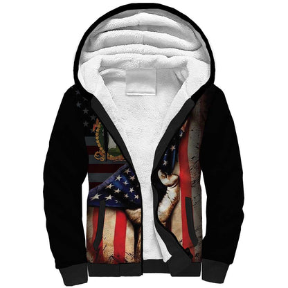 3rd United States Colored Troops Sherpa Hoodie Flag of Freedom - African Pride