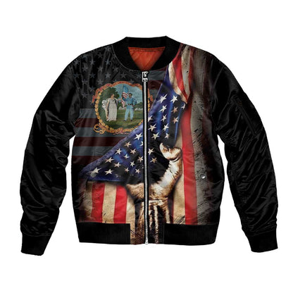 3rd United States Colored Troops Sleeve Zip Bomber Jacket Flag of Freedom - African Pride