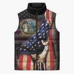 3rd United States Colored Troops Sleeveless Puffer Jacket Flag of Freedom - African Pride