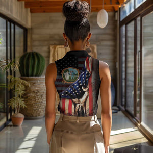 3rd United States Colored Troops Women Sleeveless Polo Shirt Flag of Freedom - African Pride