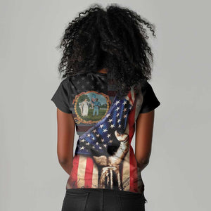 3rd United States Colored Troops Women V-Neck T-Shirt Flag of Freedom - African Pride