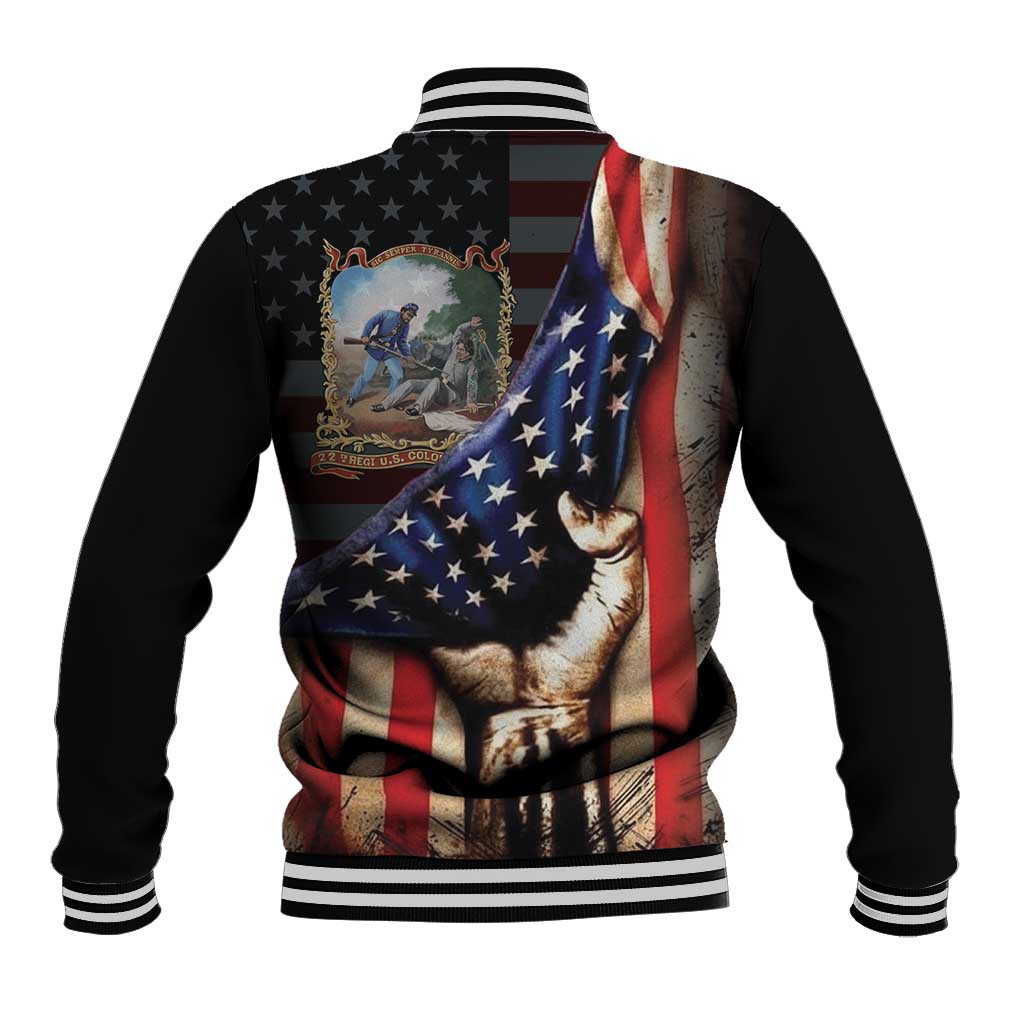 22nd United States Colored Troops Baseball Jacket Flag of Freedom - African Pride