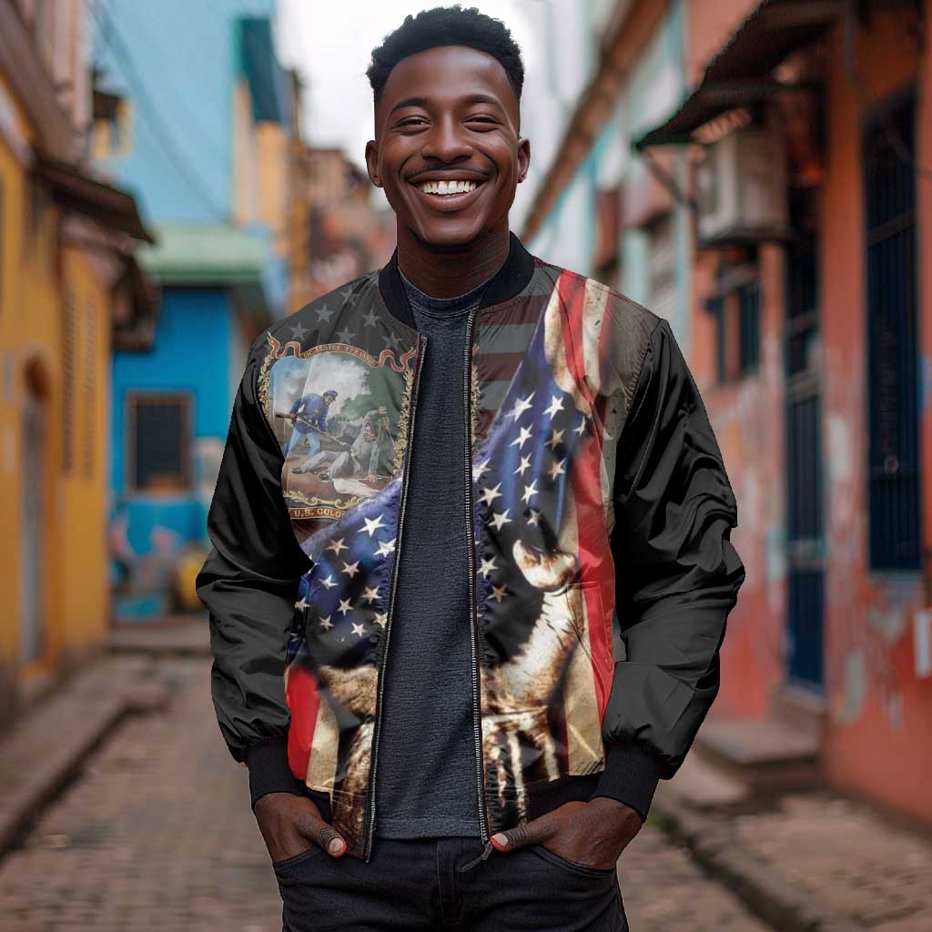 22nd United States Colored Troops Bomber Jacket Flag of Freedom - African Pride