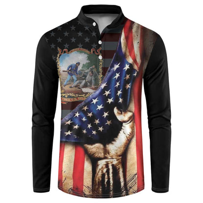 22nd United States Colored Troops Button Sweatshirt Flag of Freedom