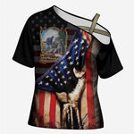 22nd United States Colored Troops Cross Shoulder Shirt Flag of Freedom - African Pride