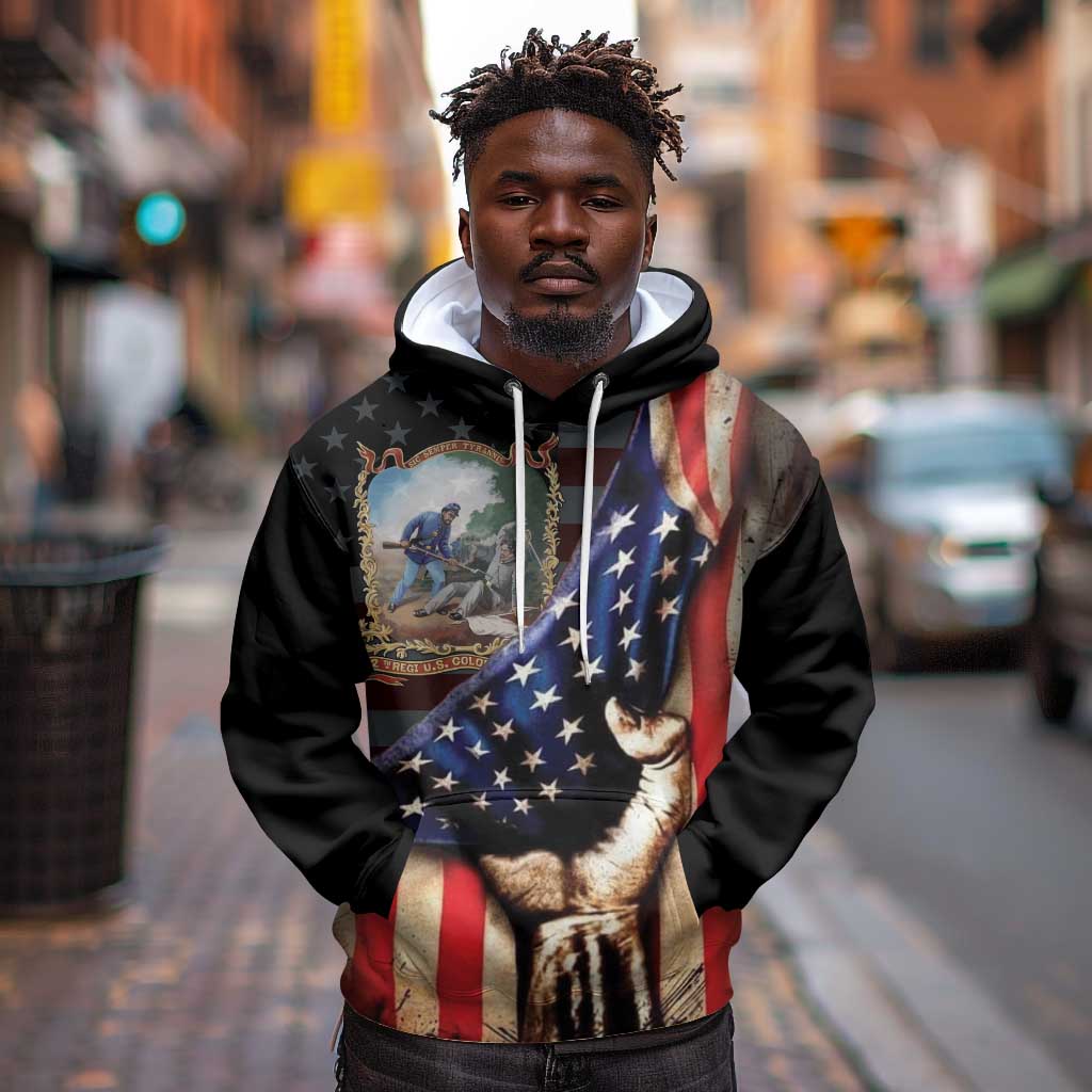 22nd United States Colored Troops Hoodie Flag of Freedom - African Pride