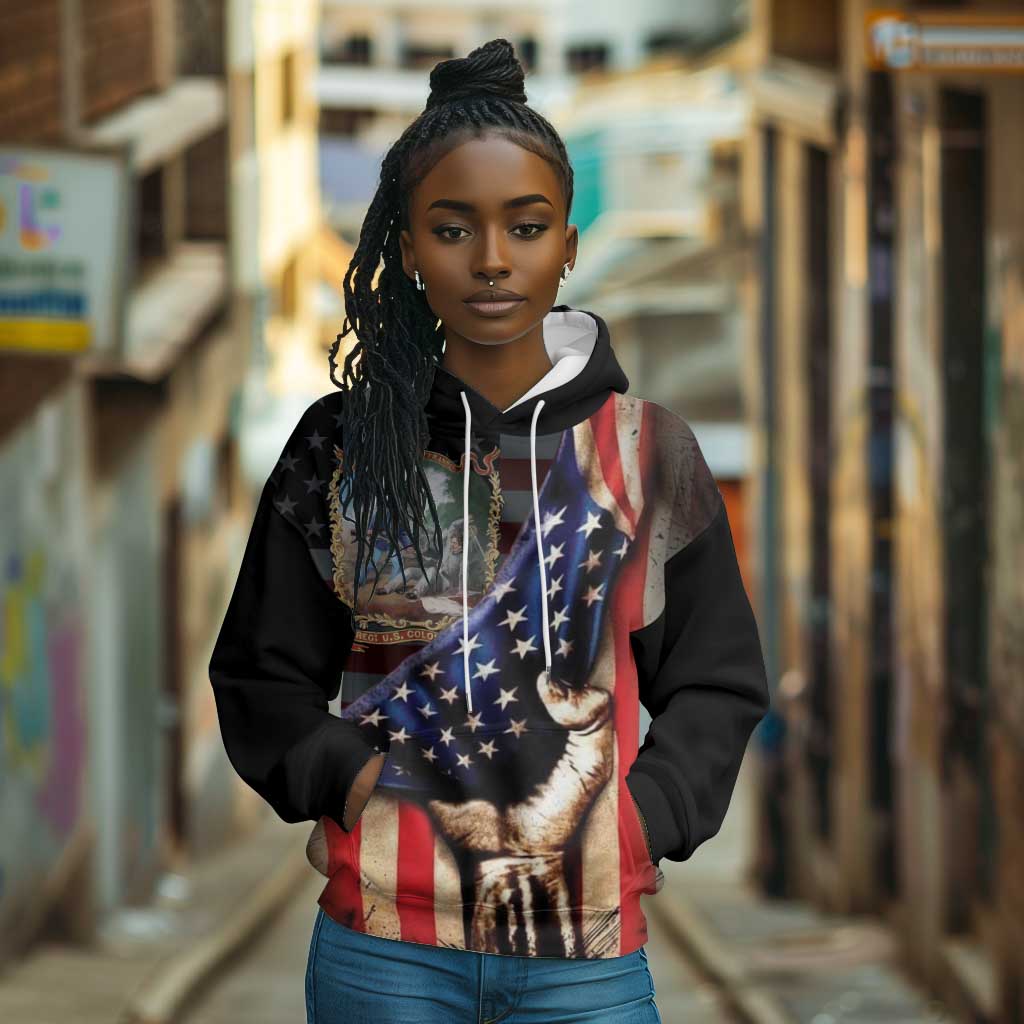 22nd United States Colored Troops Hoodie Flag of Freedom - African Pride