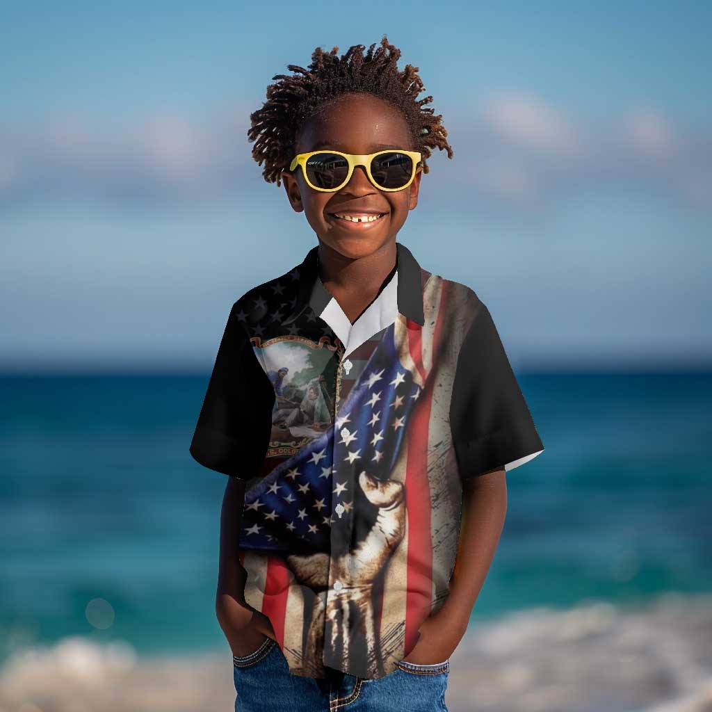 22nd United States Colored Troops Kid Hawaiian Shirt Flag of Freedom - African Pride