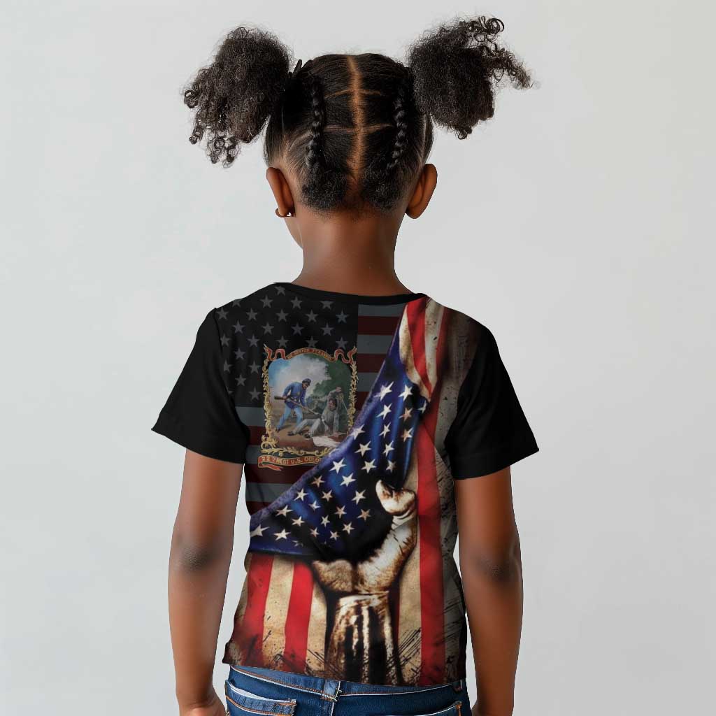 22nd United States Colored Troops Kid T shirt Flag of Freedom - African Pride