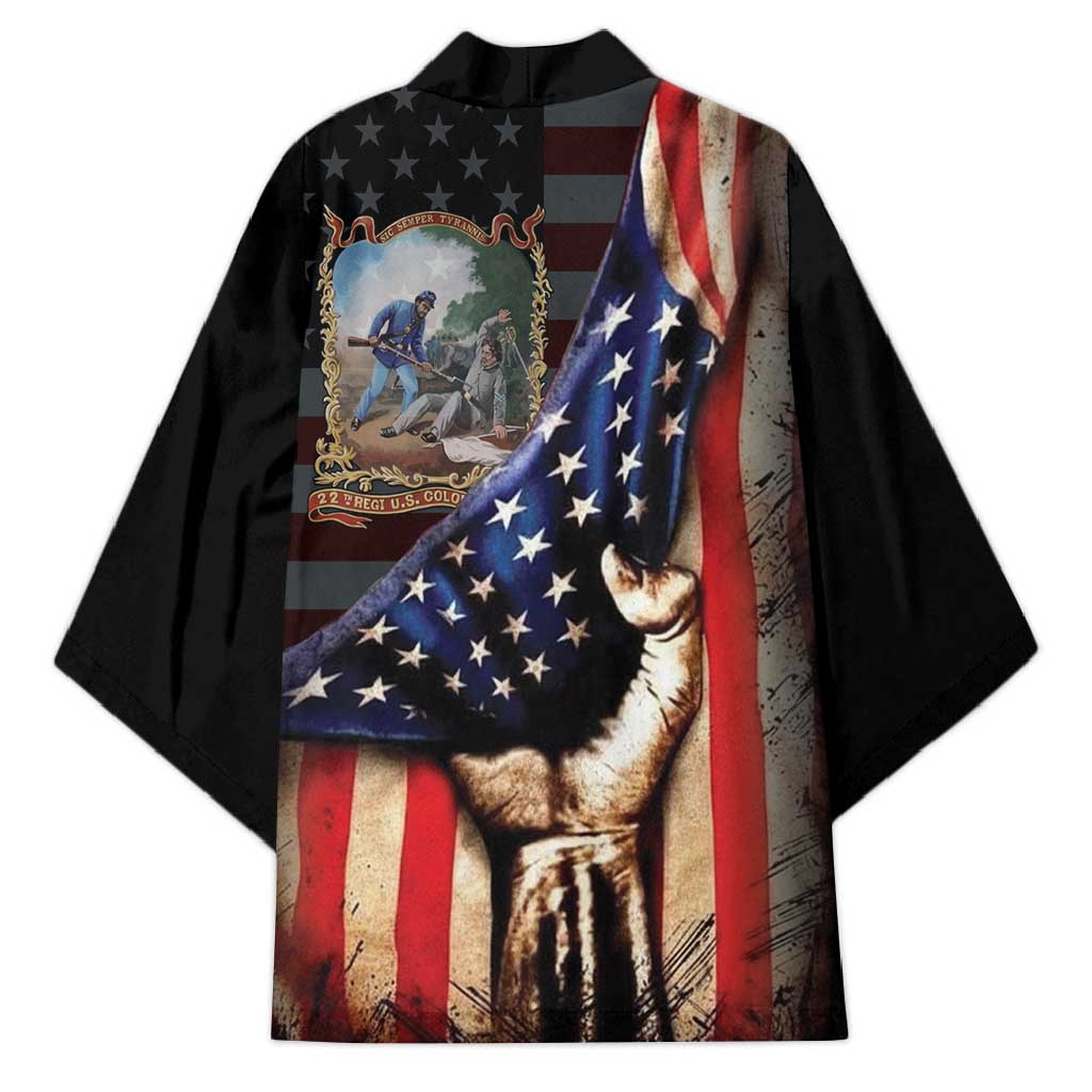 22nd United States Colored Troops Kimono Flag of Freedom - African Pride