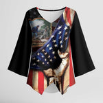 22nd United States Colored Troops Kimono Sleeve Blouse Flag of Freedom - African Pride