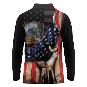 22nd United States Colored Troops Long Sleeve Polo Shirt Flag of Freedom - African Pride