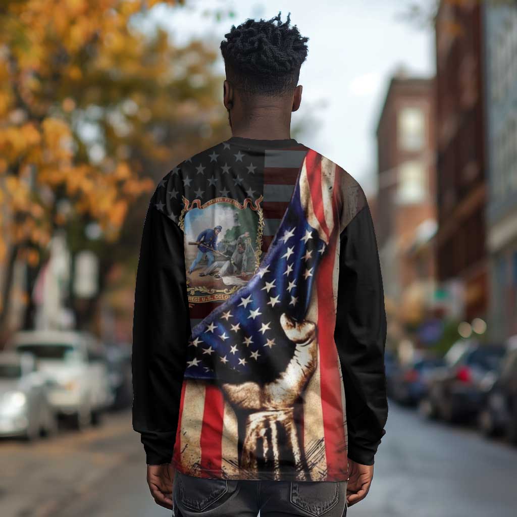 22nd United States Colored Troops Long Sleeve Shirt Flag of Freedom - African Pride