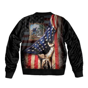 22nd United States Colored Troops Sleeve Zip Bomber Jacket Flag of Freedom - African Pride