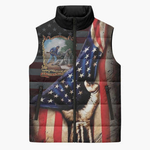 22nd United States Colored Troops Sleeveless Puffer Jacket Flag of Freedom - African Pride