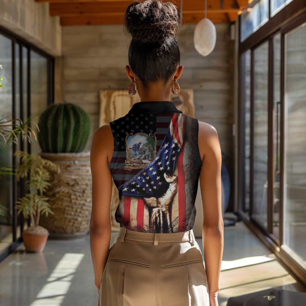 22nd United States Colored Troops Women Sleeveless Polo Shirt Flag of Freedom - African Pride