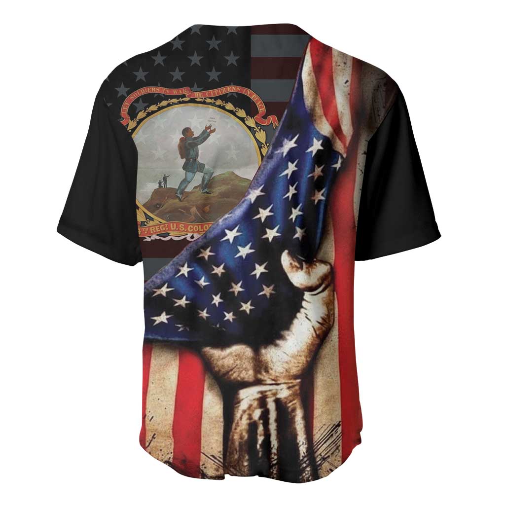 24th Regiment USCT Baseball Jersey Flag of Freedom - African Pride