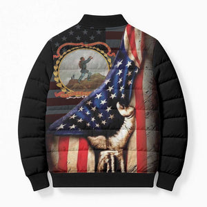 24th Regiment USCT Bomber Puffer Jacket Flag of Freedom - African Pride