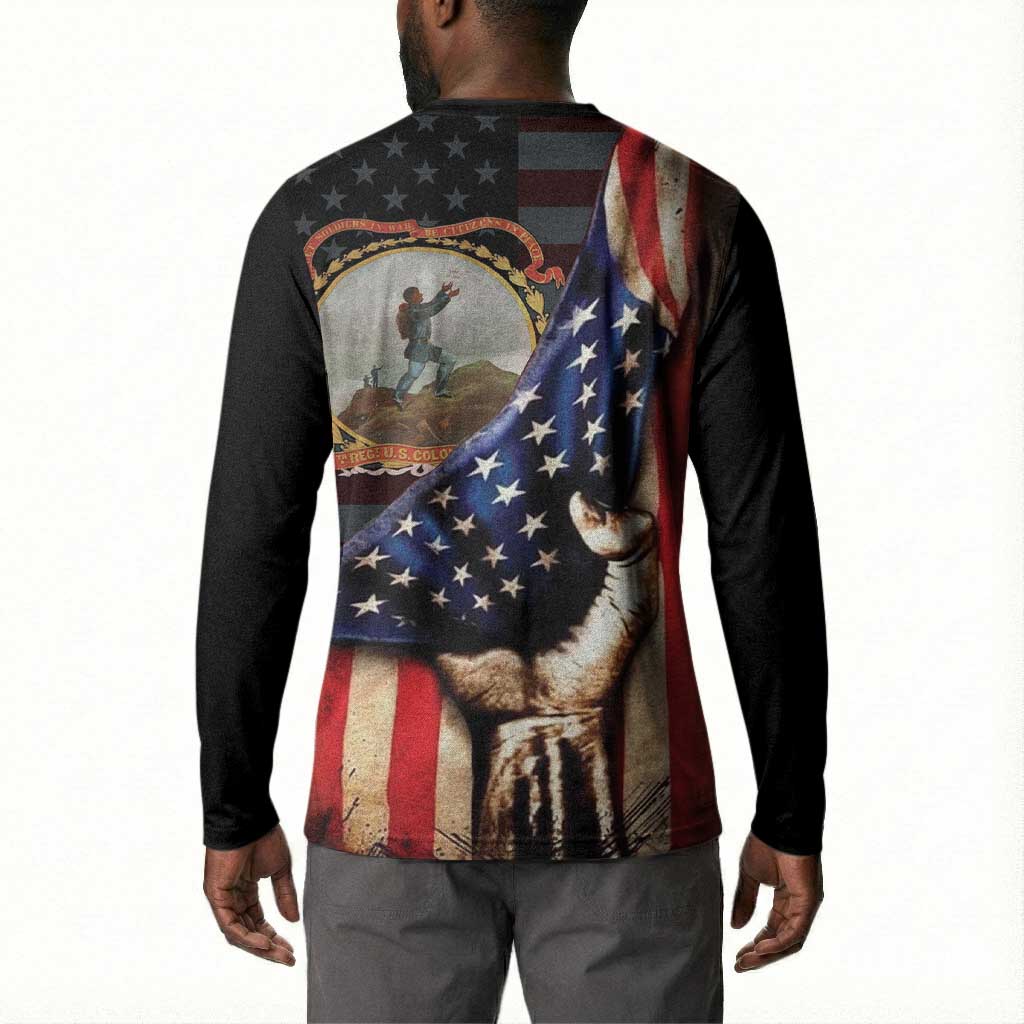 24th Regiment USCT Button Sweatshirt Flag of Freedom