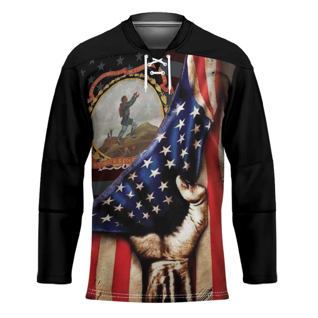 24th Regiment USCT Hockey Jersey Flag of Freedom - African Pride