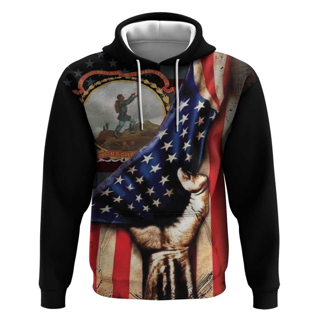 24th Regiment USCT Hoodie Flag of Freedom - African Pride