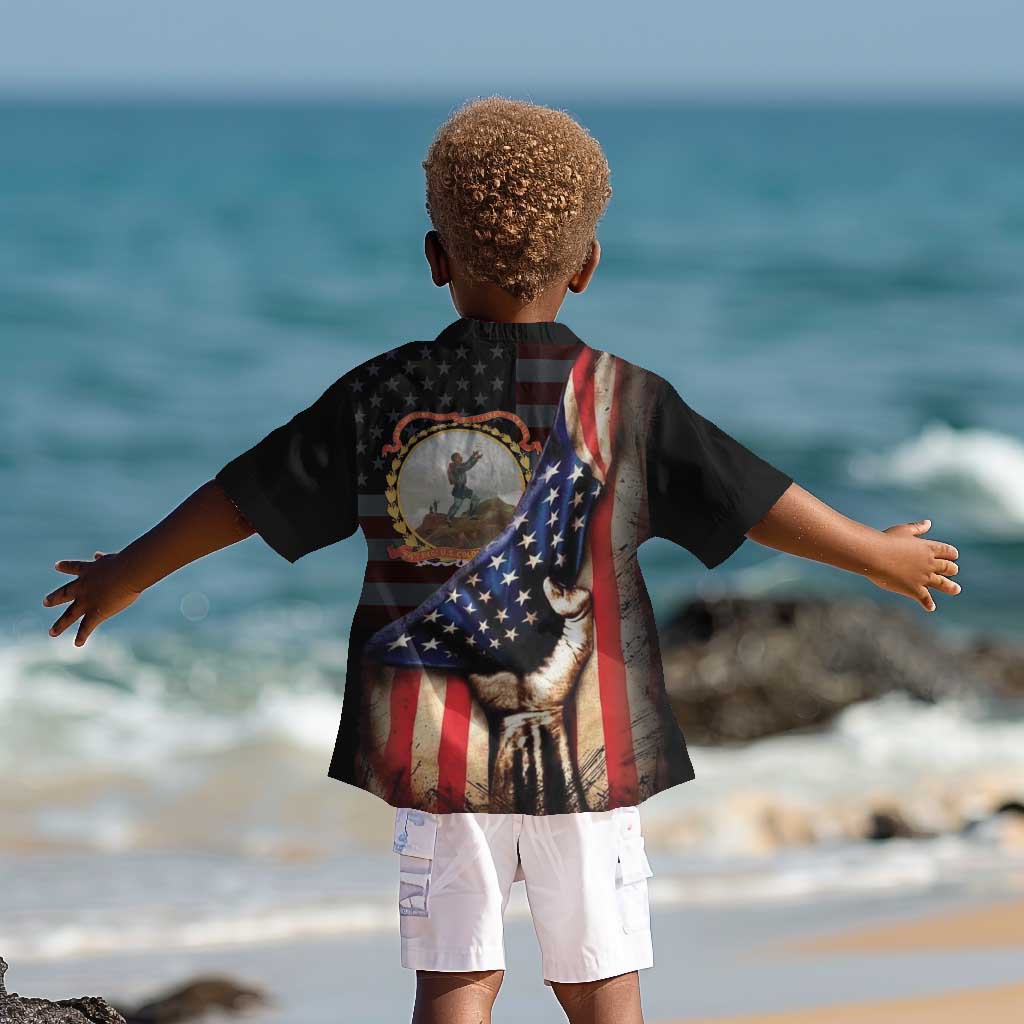 24th Regiment USCT Kid Hawaiian Shirt Flag of Freedom - African Pride