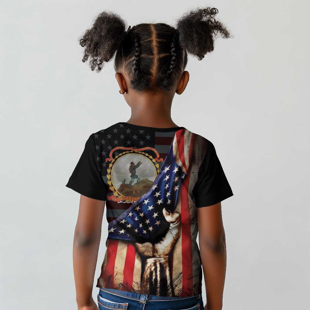 24th Regiment USCT Kid T shirt Flag of Freedom - African Pride