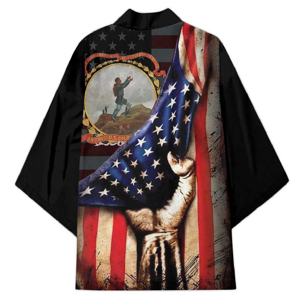 24th Regiment USCT Kimono Flag of Freedom - African Pride