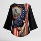 24th Regiment USCT Kimono Sleeve Blouse Flag of Freedom - African Pride