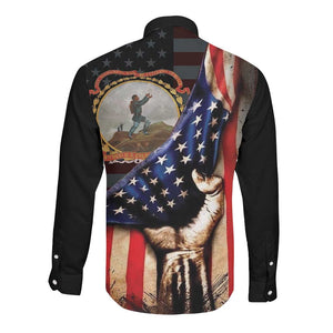 24th Regiment USCT Long Sleeve Button Shirt Flag of Freedom - African Pride