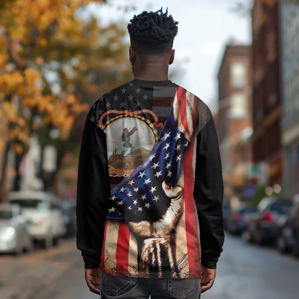 24th Regiment USCT Long Sleeve Shirt Flag of Freedom - African Pride