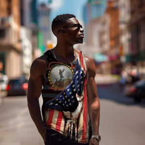24th Regiment USCT Men Tank Top Flag of Freedom - African Pride
