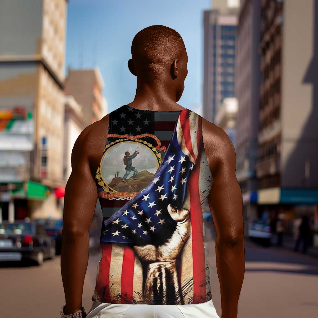 24th Regiment USCT Men Tank Top Flag of Freedom - African Pride