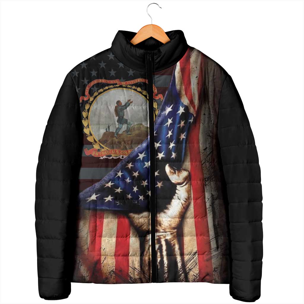 24th Regiment USCT Padded Jacket Flag of Freedom - African Pride