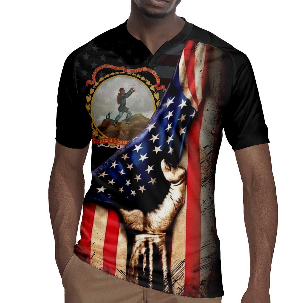 24th Regiment USCT Rugby Jersey Flag of Freedom - African Pride