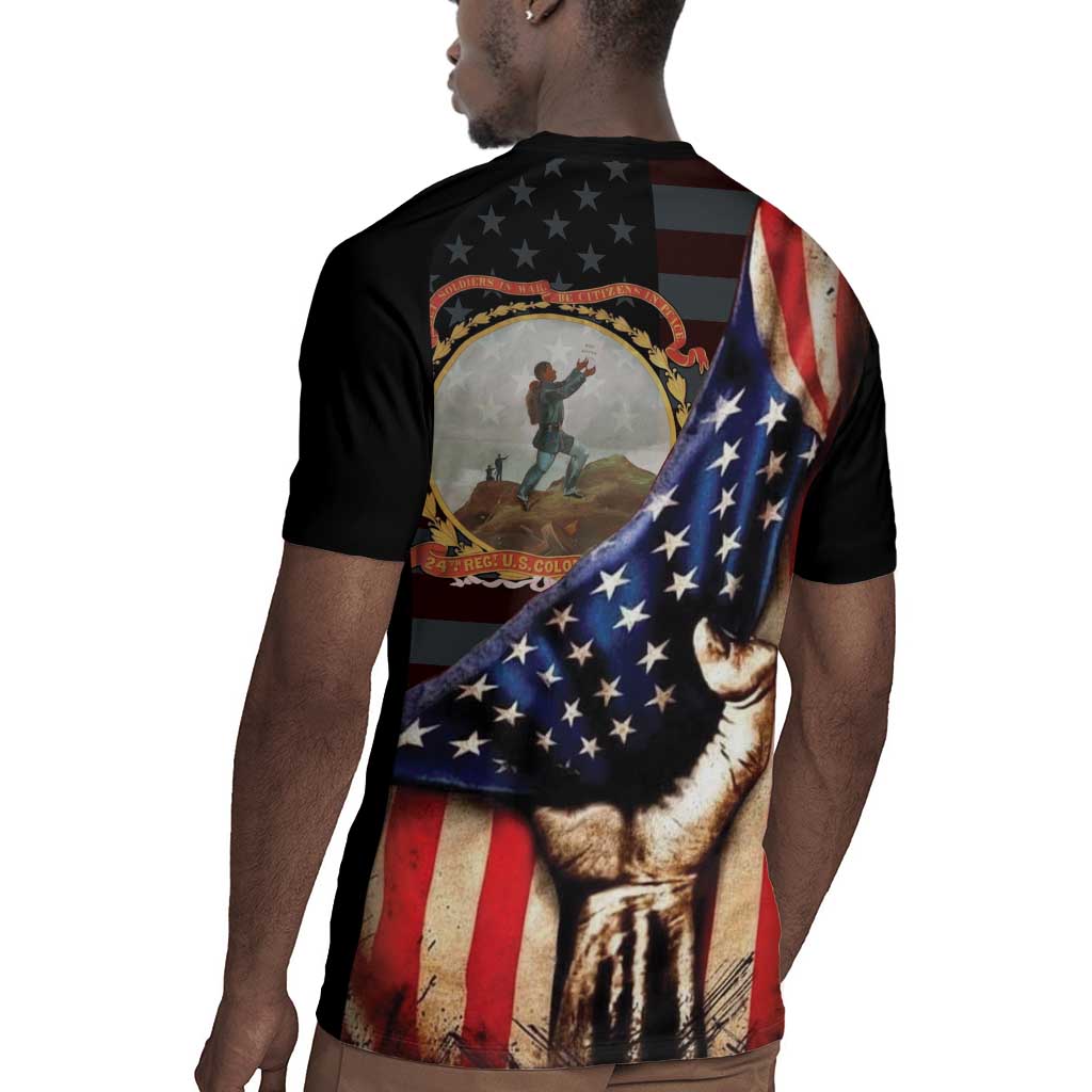 24th Regiment USCT Rugby Jersey Flag of Freedom - African Pride