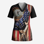 24th Regiment USCT Scrub Top Flag of Freedom - African Pride