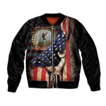 24th Regiment USCT Sleeve Zip Bomber Jacket Flag of Freedom - African Pride