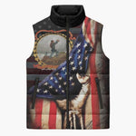24th Regiment USCT Sleeveless Puffer Jacket Flag of Freedom - African Pride