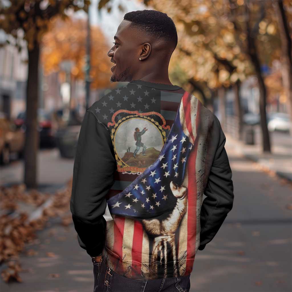 24th Regiment USCT Sweatshirt Flag of Freedom - African Pride