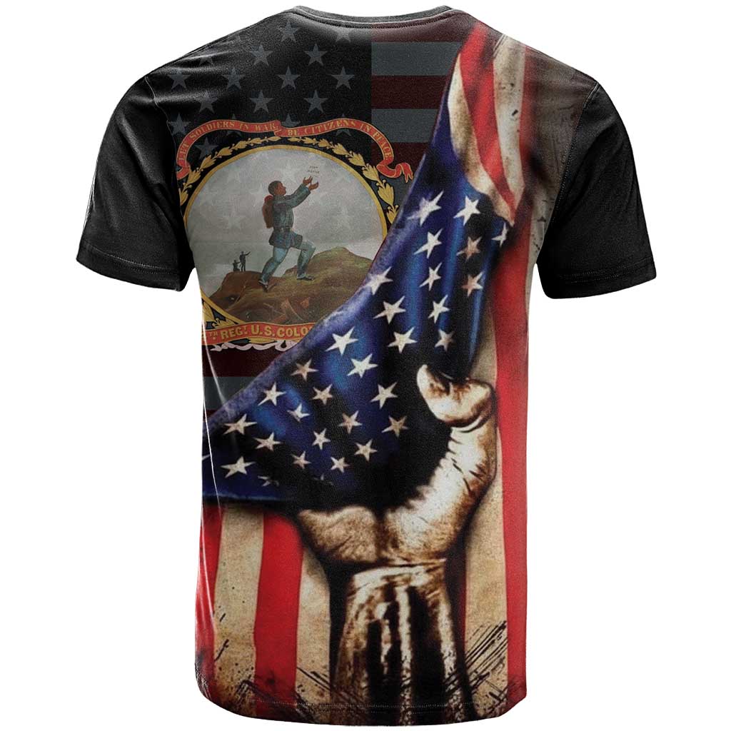 24th Regiment USCT T shirt Flag of Freedom - African Pride
