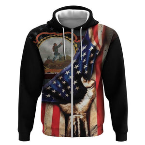 24th Regiment USCT Zip Hoodie Flag of Freedom - African Pride