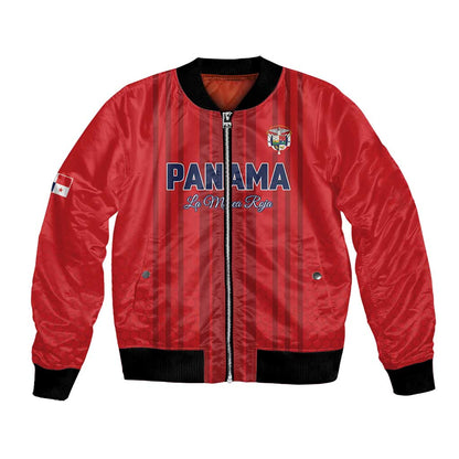 Custom Panama Football 2026 Bomber Jacket La Marea Roja Rising