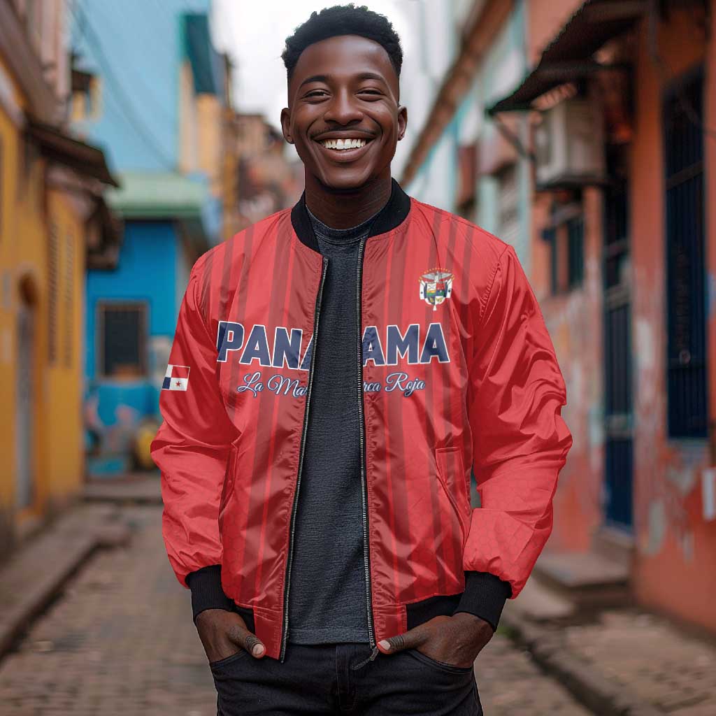 Custom Panama Football 2026 Bomber Jacket La Marea Roja Rising