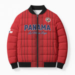 Custom Panama Football 2026 Bomber Puffer Jacket La Marea Roja Rising