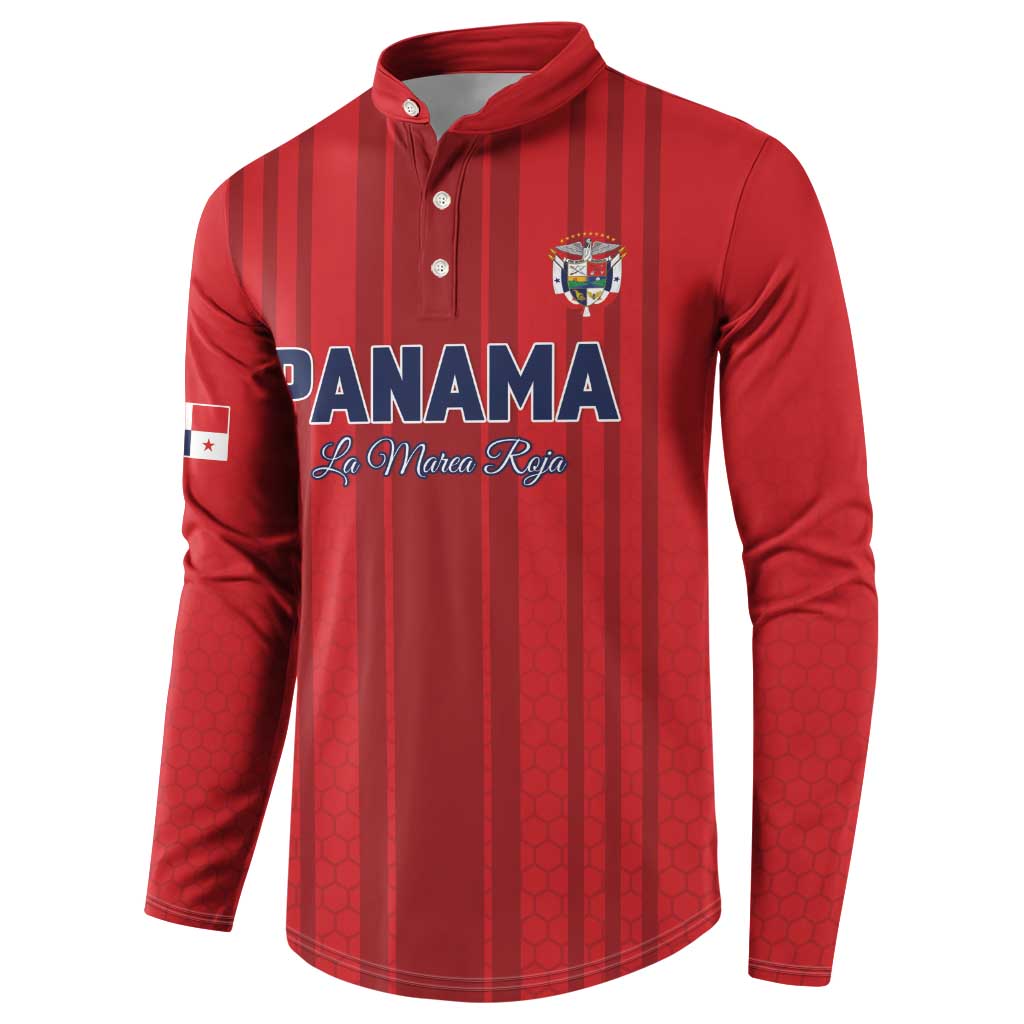 Custom Panama Football 2026 Button Sweatshirt La Marea Roja Rising