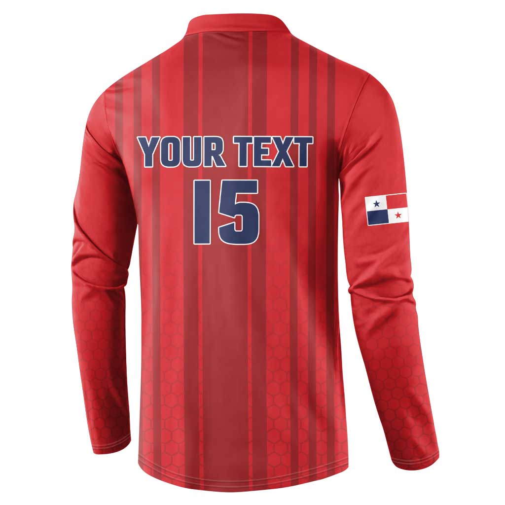 Custom Panama Football 2026 Button Sweatshirt La Marea Roja Rising